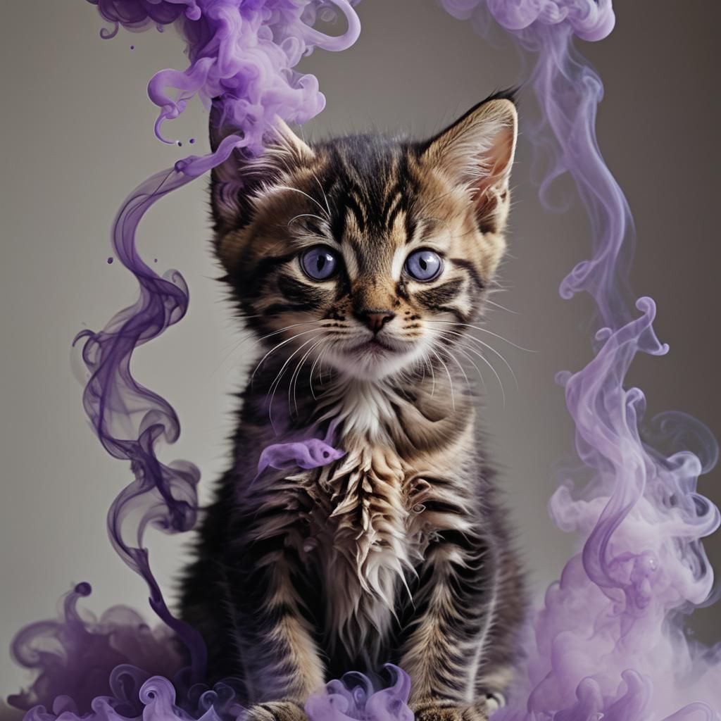 Smoke kitten