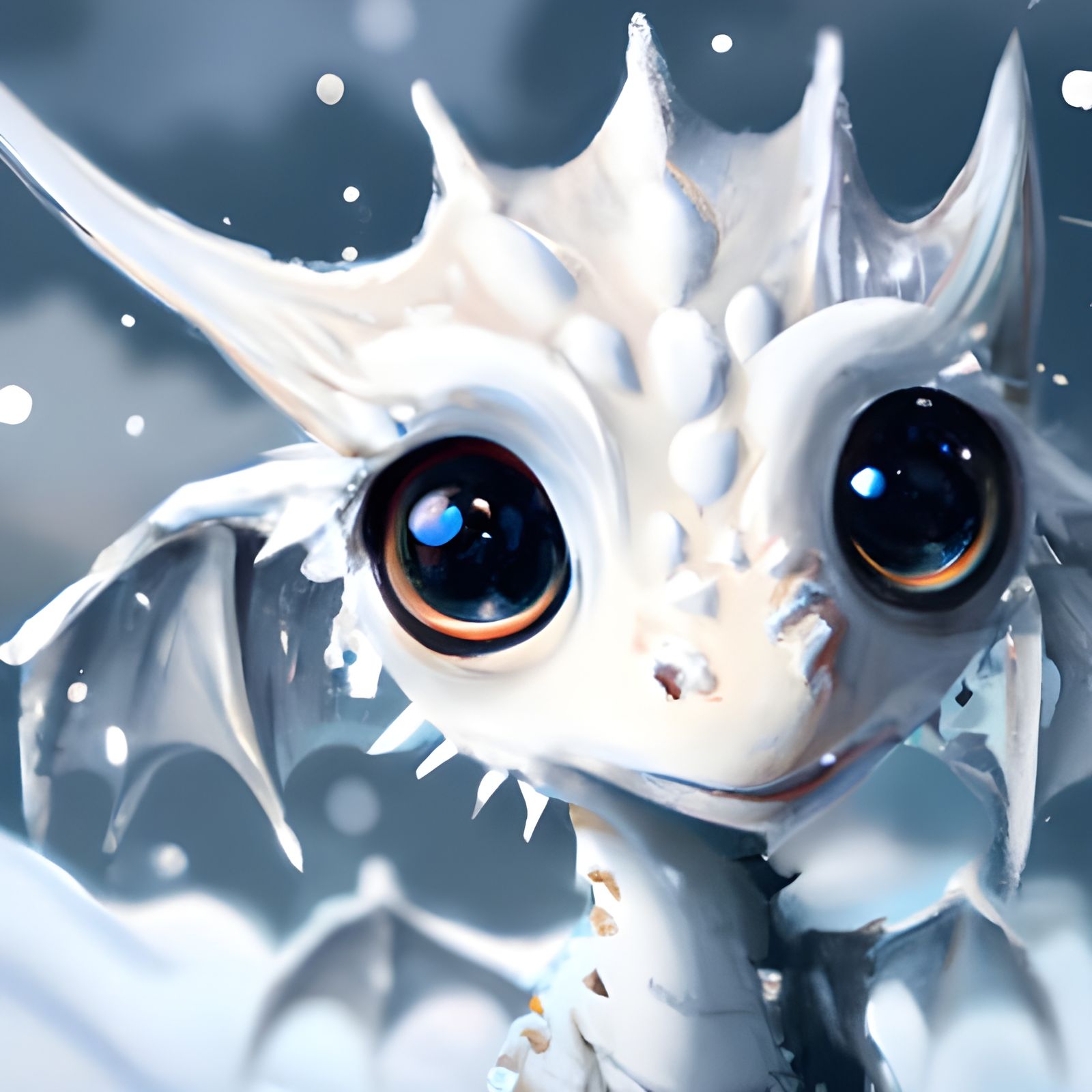 Say hi to Snowglobe! You could get lost in those eyes   by @SonOfTheTetlinWitch 