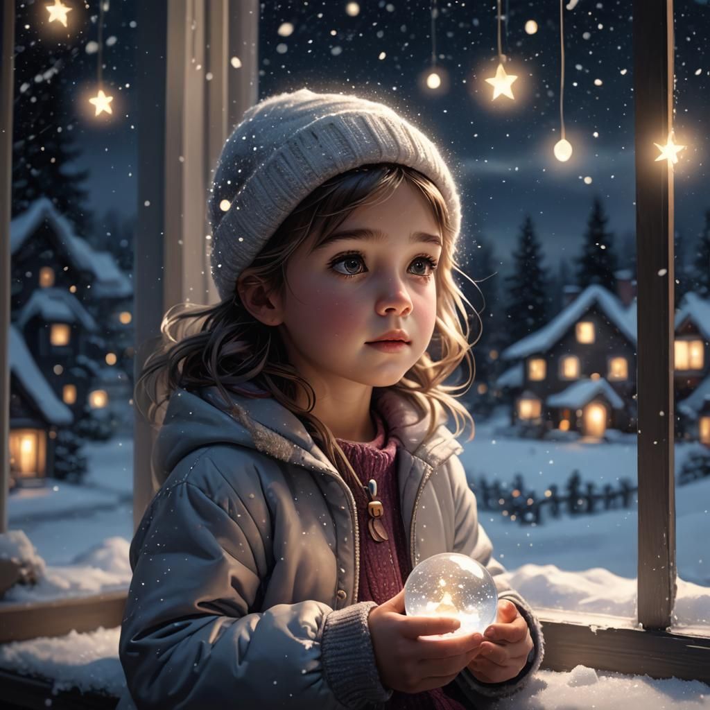 Little Girl in snow  by @KuehlesBlondes