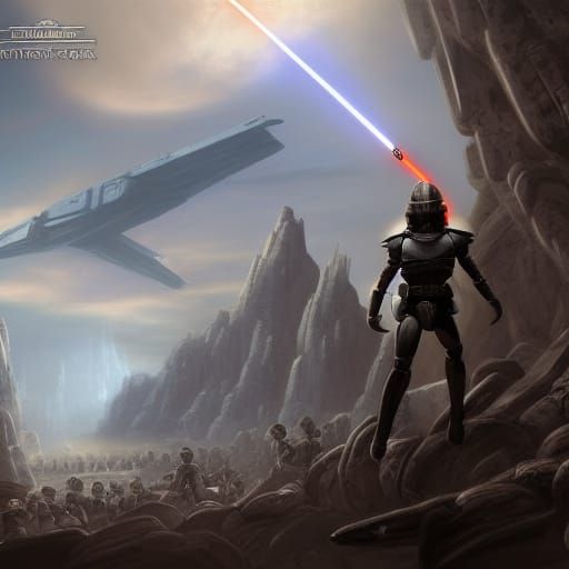 Trooper rex anakin ashoka lucha contra palpatin