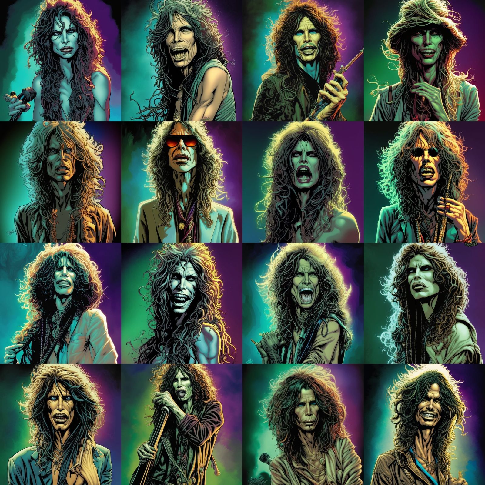 Aerosmith's Steven Tyler as Comic Book Art