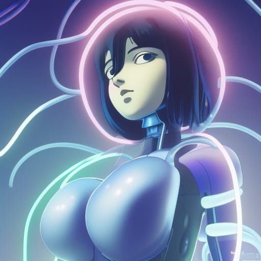 Ten foot tall, attractive Android Woman, Voluptuous, Mechani...