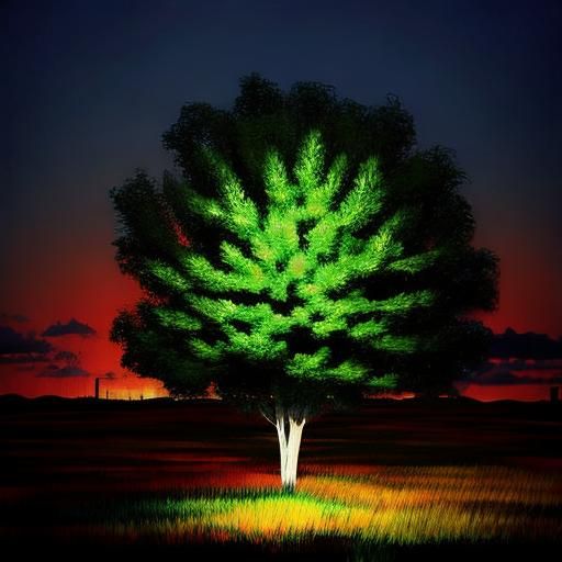 Lion in Jungle, Painterly Photorealistic Style