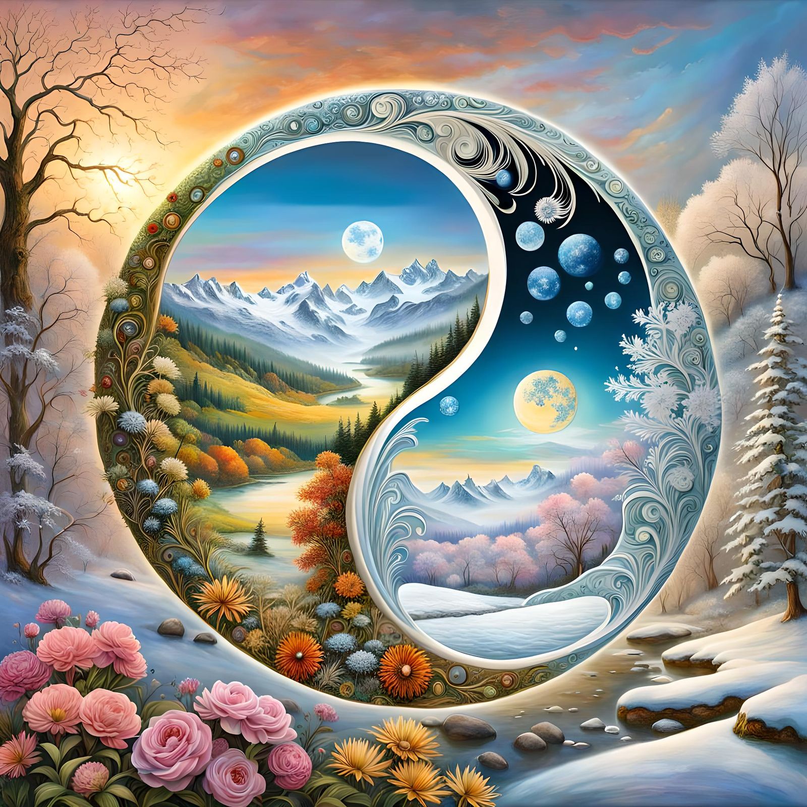 Summer and Winter  by @Chirminth