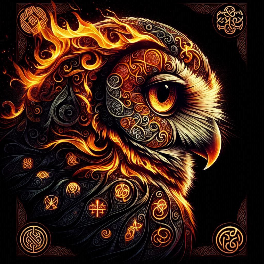 Burrowing Owl Made in Fire