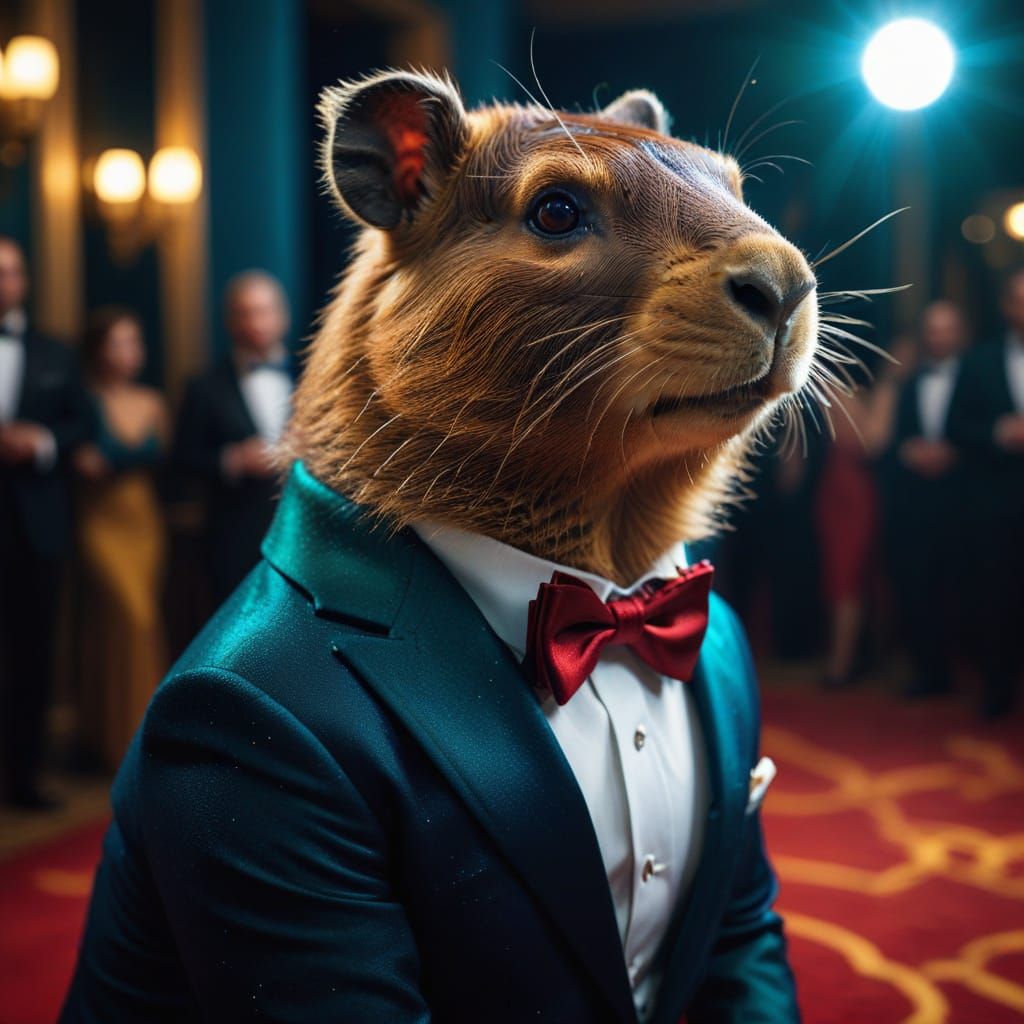 A capybara on the red carpet  by @Sporky
