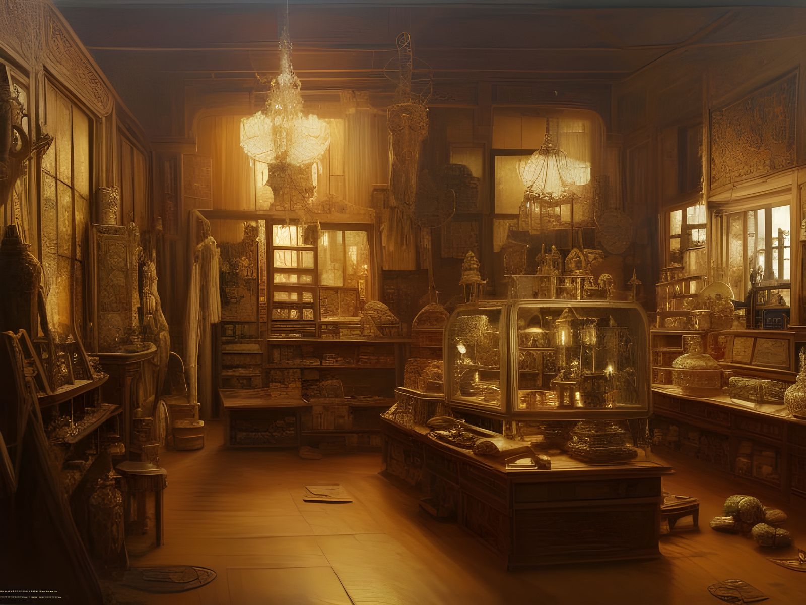 Mysterious curiosity shop - AI Generated Artwork - NightCafe Creator