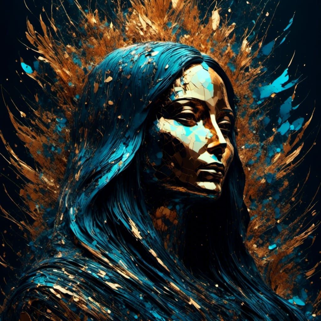 Mona Lisa <lora:Woodsplash:1.0> punk it <lora:Midnight Vibra...
