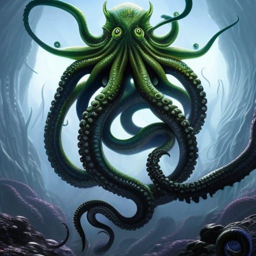 Elder God Cthulhu (2) - AI Generated Artwork - NightCafe Creator