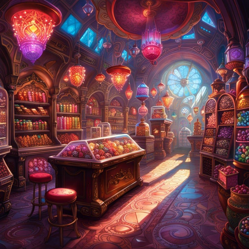 Ladies and Gentlemen, I give you: The Candy Mine. An all rock and gem-themed candy store!  by @JessTD