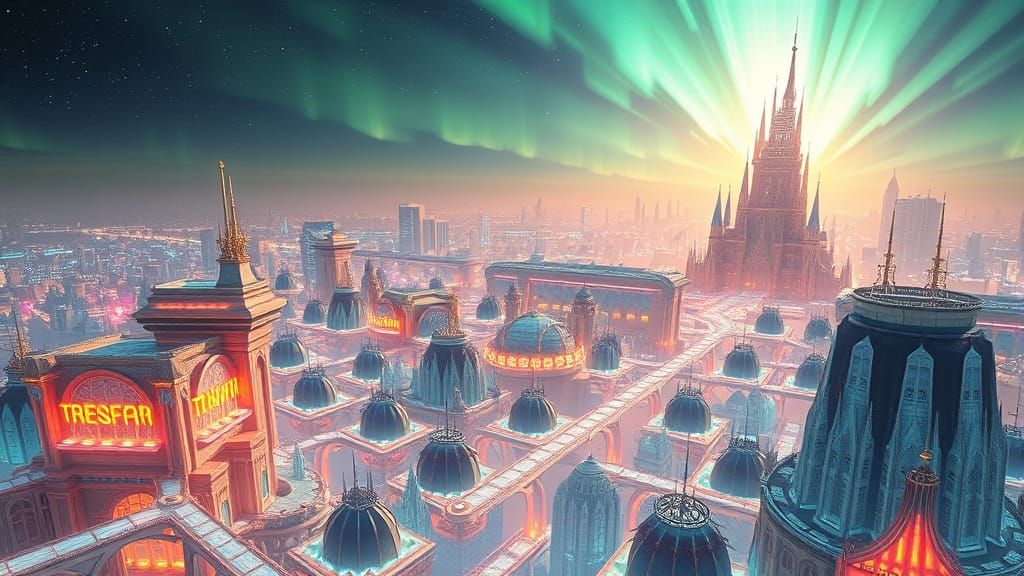 Nanotech Metropolis Shines with Radiant Glow