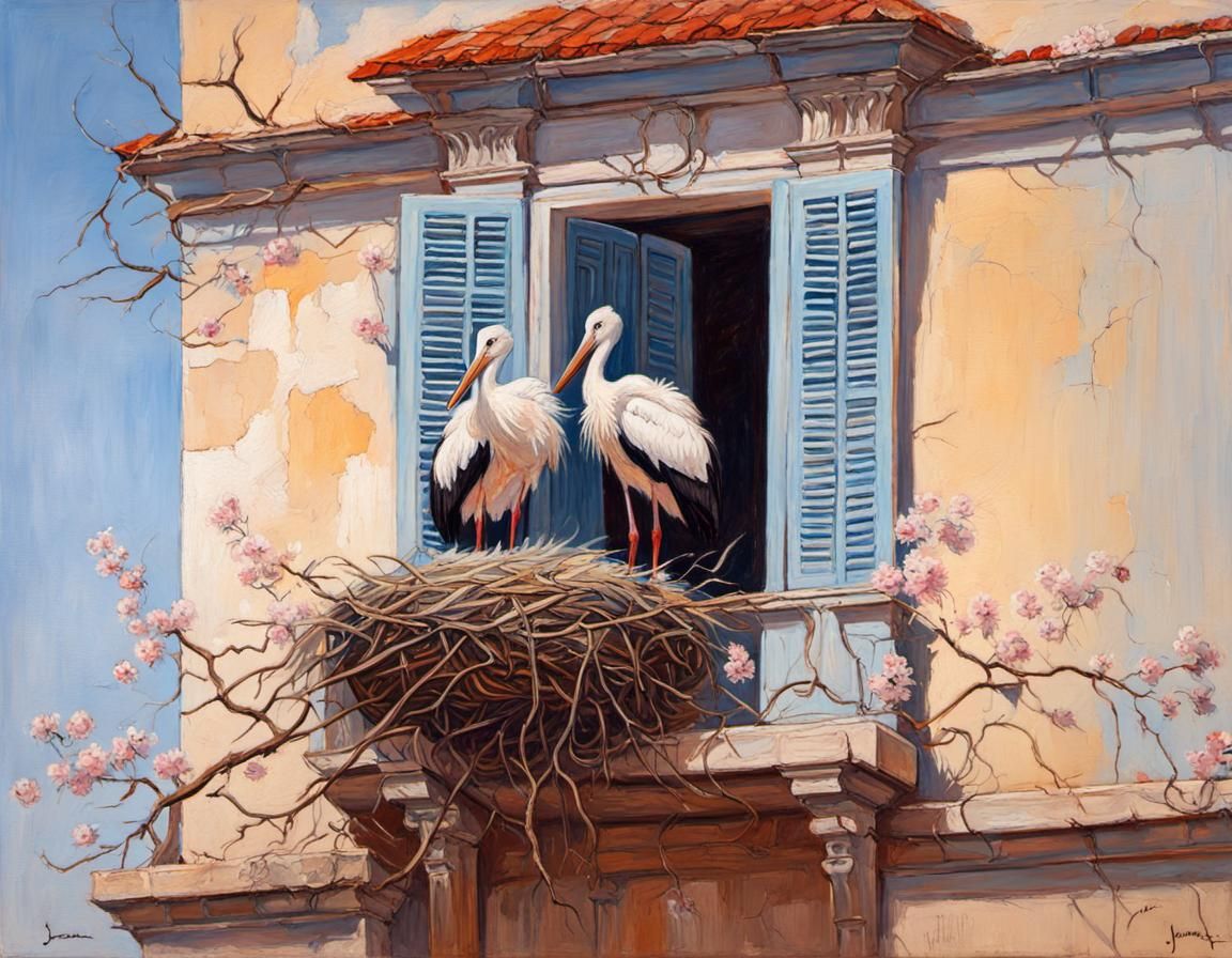 Happy Storks  by @Gigi