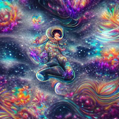 Psychedelic seamless pattern 8k resolution holographic astra...