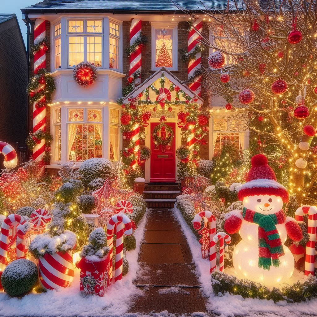 Dekoration im Candy Cane Stil