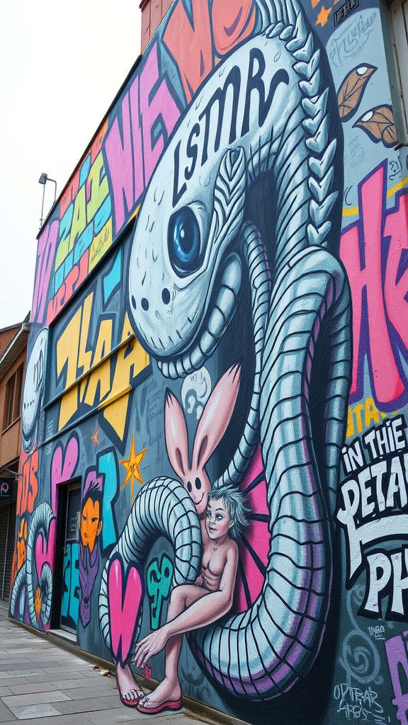 Something's Amiss In This Pastel Abyss., Urban Street Art Gr...