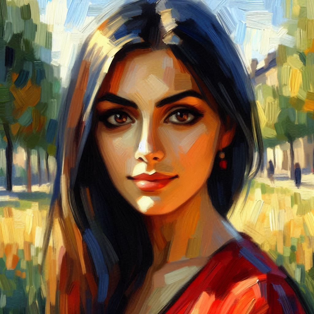 Brown Eyed Girl a la Cézanne