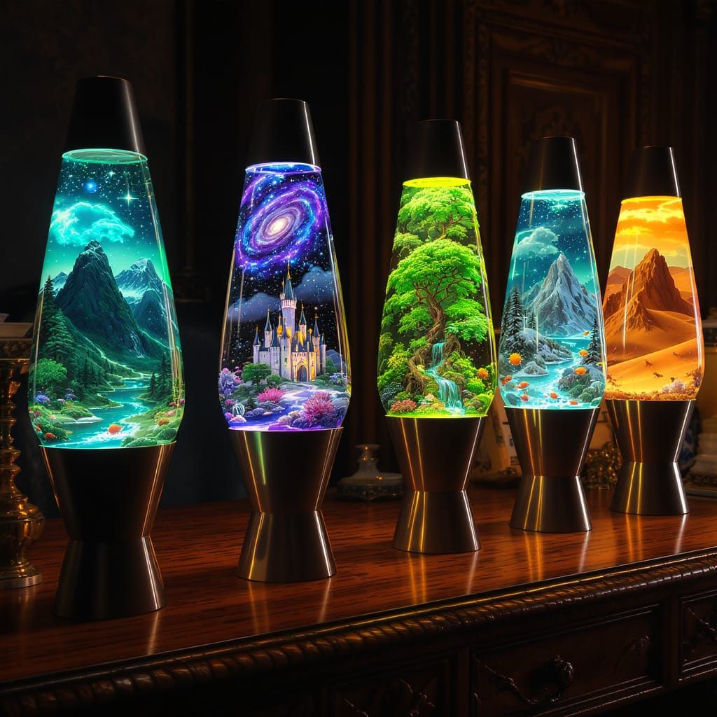 Lave Lamps  by @Booth31AIart
