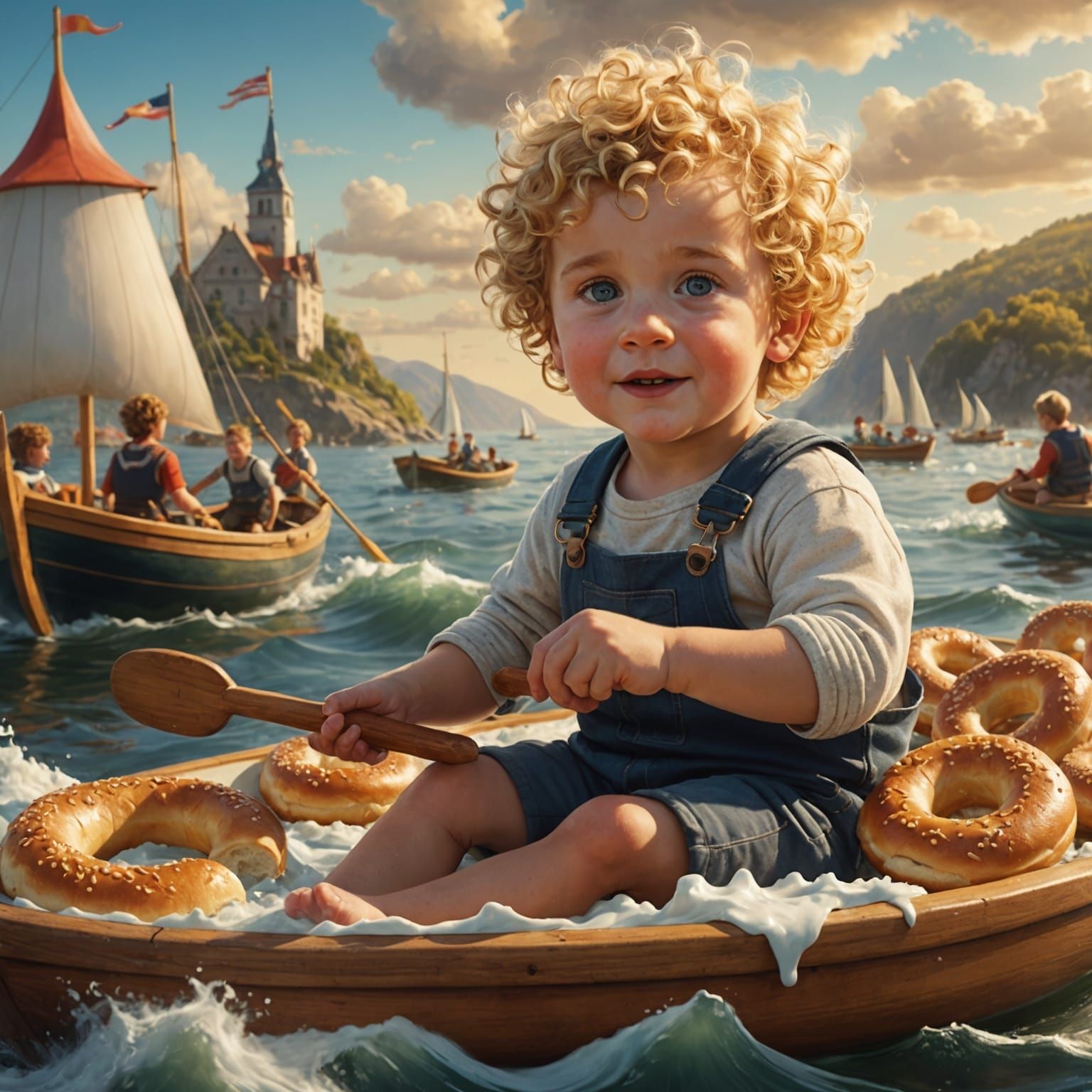 Boy on Bagel Boat: Fantasy Art in Unreal Engine