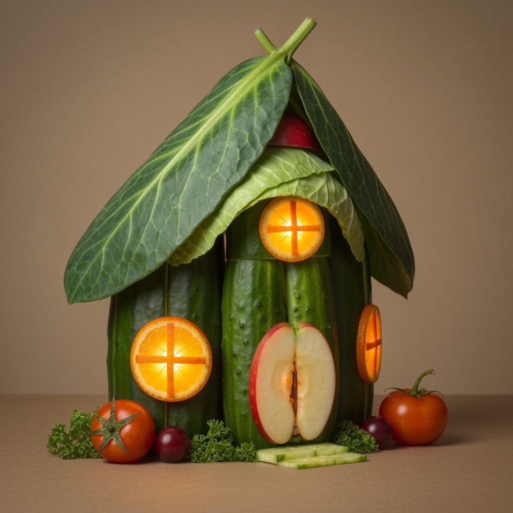 Miniature Fruit and Vegetable Fairy House