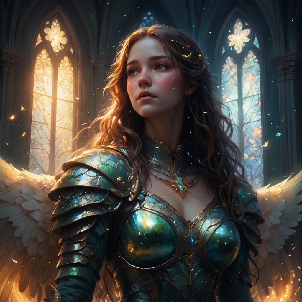 Ethereal Angel in Fantasy Matte Painting