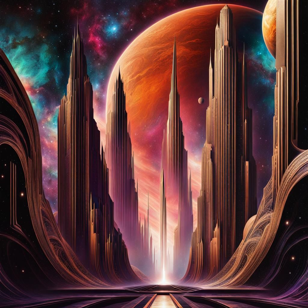 Cosmic | nebula | space | art deco | post apocalyptic | abstract art ...