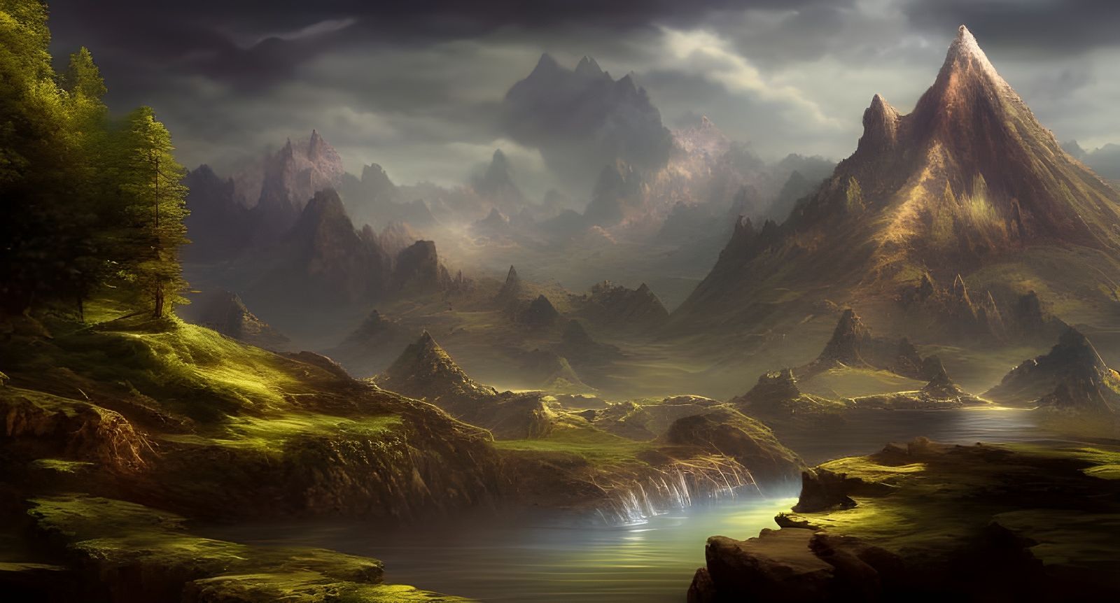 Fantasy Landscape - AI Generated Artwork - NightCafe Creator