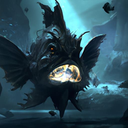 Terrifying angler fish