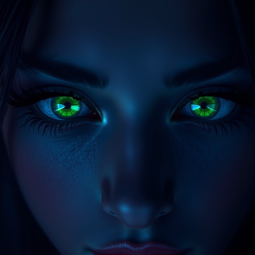 Green Eyed Girl  by @possom2009