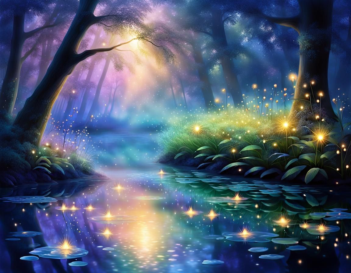 Fireflies dance