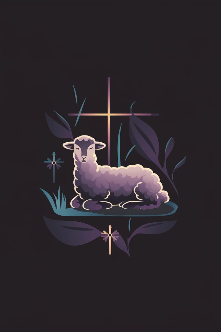 Easter lamb, phone wallpaper