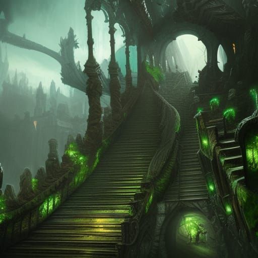 Stairs of the Abandoned Emerald City false