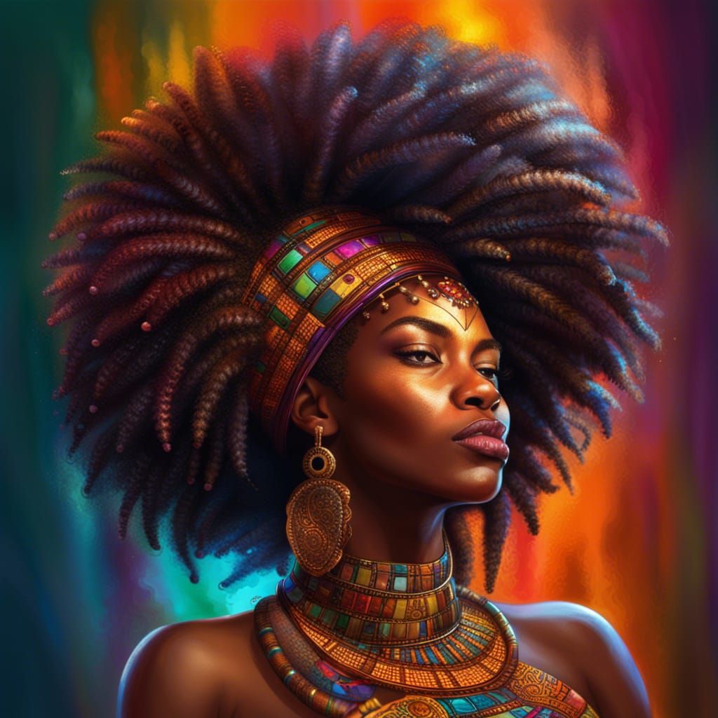 An African lady - AI Generated Artwork - NightCafe Creator