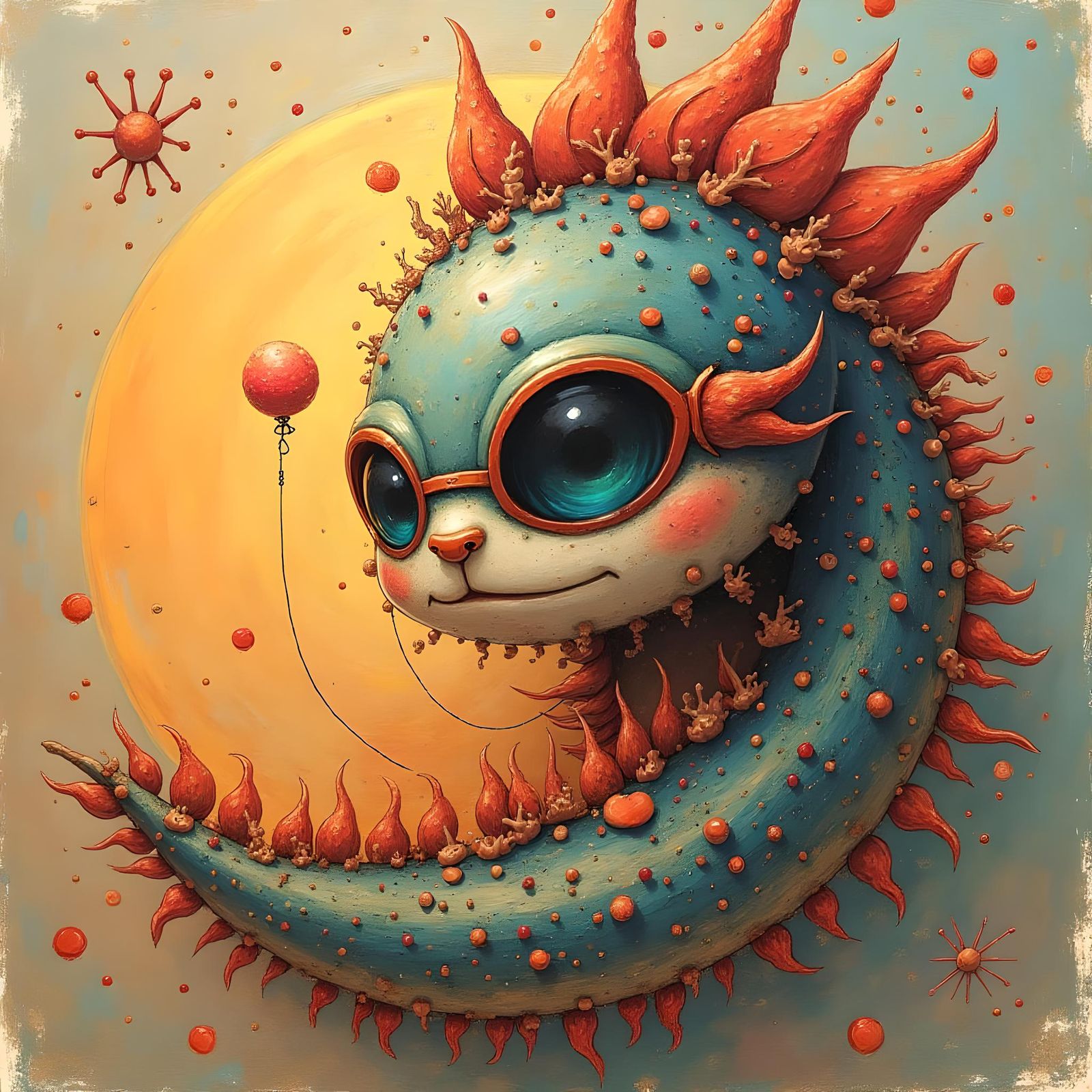 Abstract Composition with Snails and Planets