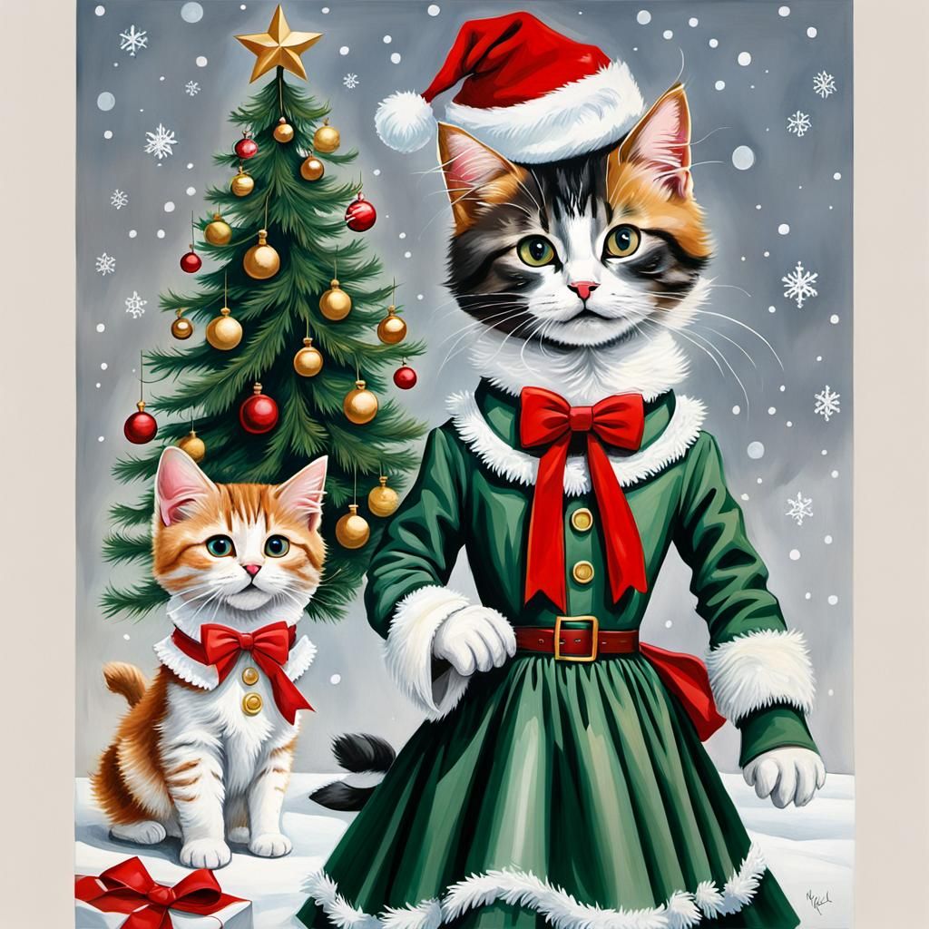 Christmas at Miss Kittys' house