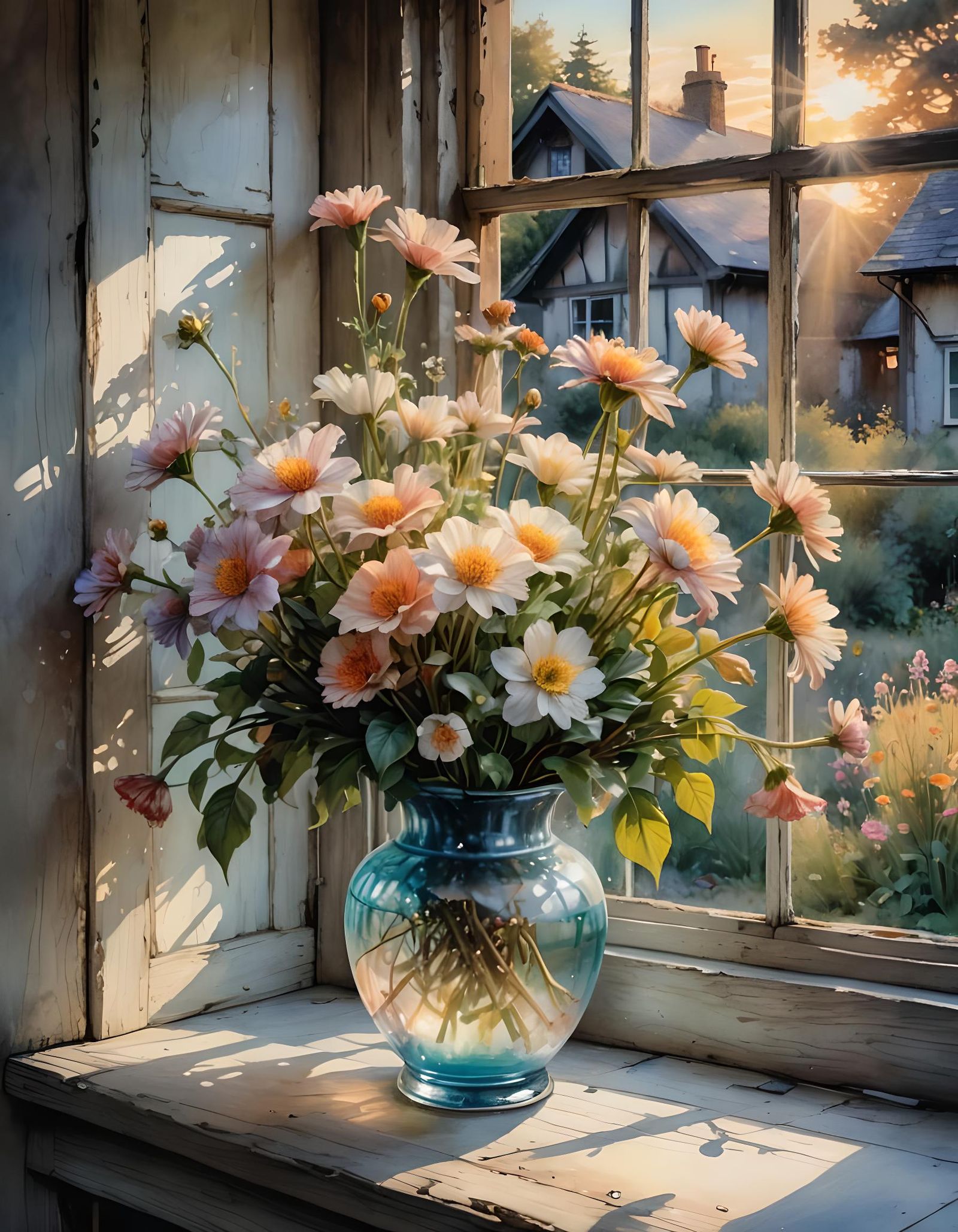 Flowers by the Window   by @Emma