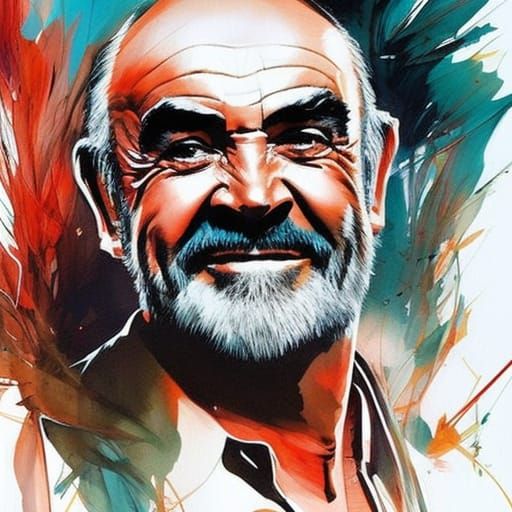 Sean Connery AI Generated Artwork NightCafe Creator
