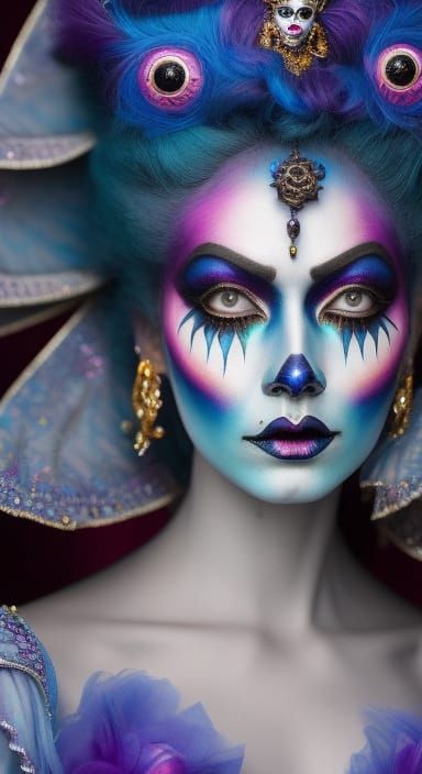 Butterfly Clown - AI Generated Artwork - NightCafe Creator