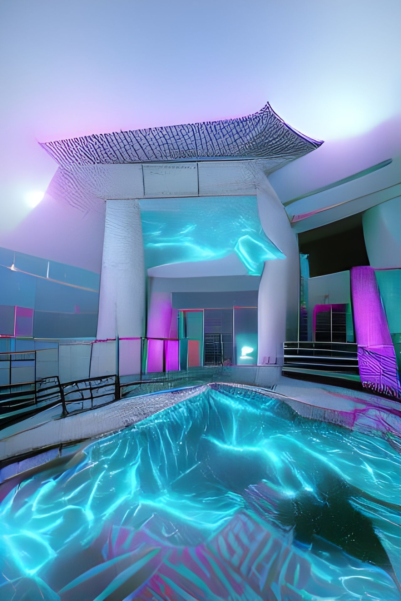 vaporwave pool - AI Generated Artwork - NightCafe Creator
