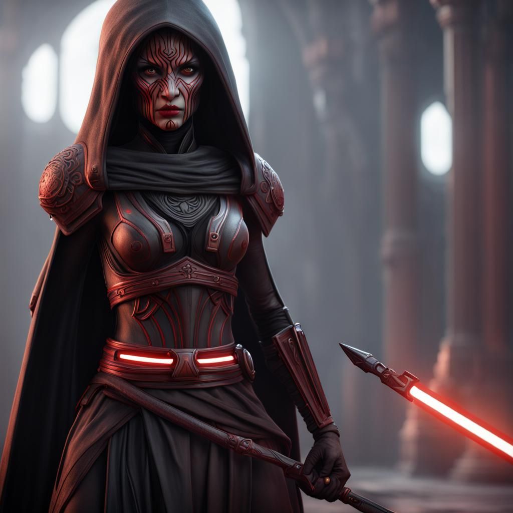 female 
Sith warrior have dark side eye color