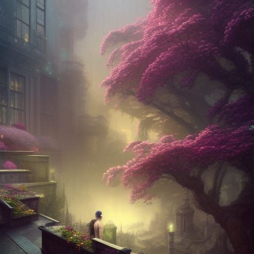 Cherry Blossom Fantasy - Ai Generated Artwork - Nightcafe Creator