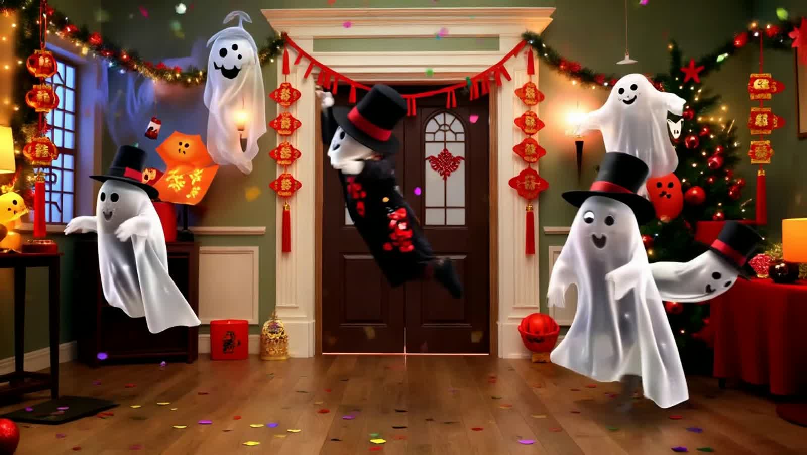 the new year with a spooky twist — think ghostly confetti, undead party hats, and a dance floor full of spirits.