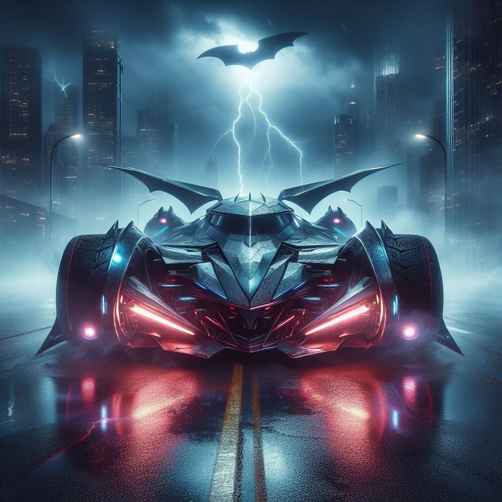 Synthwave Batmobile - AI Generated Artwork - NightCafe Creator