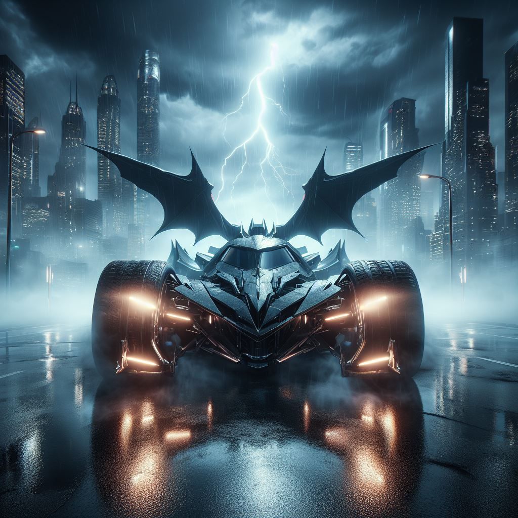 Synthwave Batmobile - AI Generated Artwork - NightCafe Creator