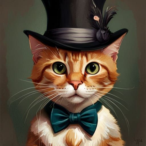 Happy Mr Tabby Cat - AI Generated Artwork - NightCafe Creator