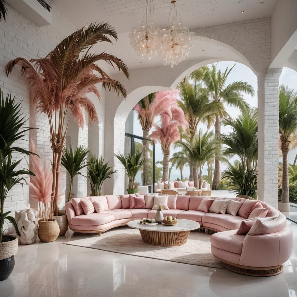 Ultra Modern Villa Interior with Ocean View