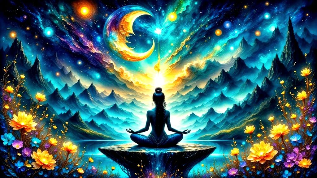  A lone figure meditates   by @Solfreedom