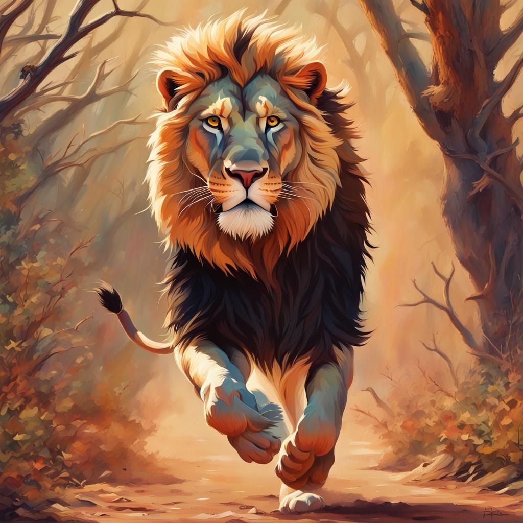 the African lion  by @Gab