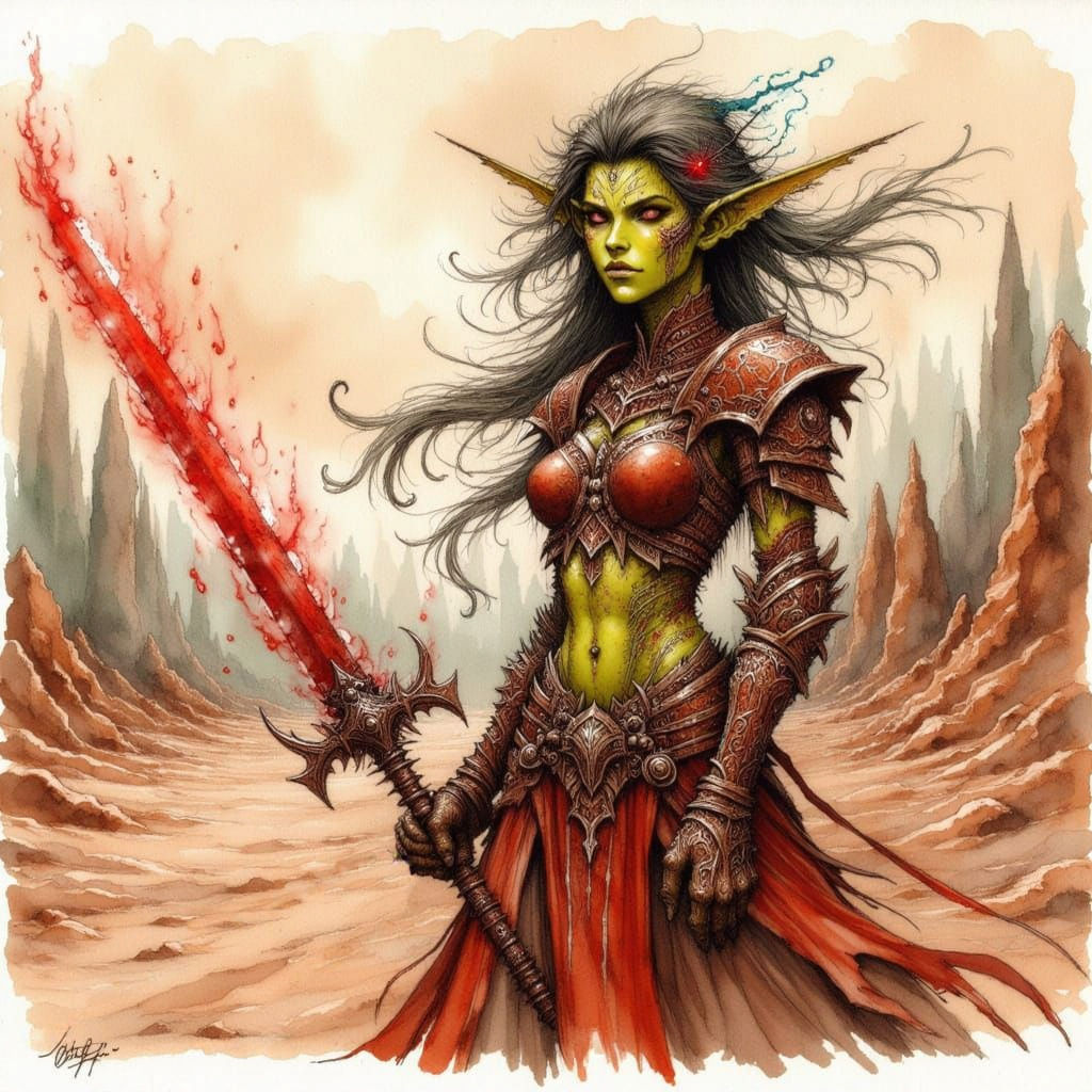 Zylthara Qel’dureth - Githzerai Warrior in the Outlands