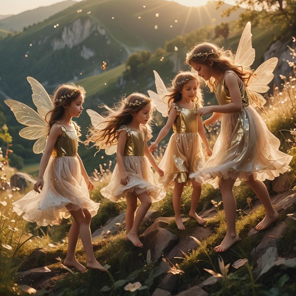 Fairies playing, 