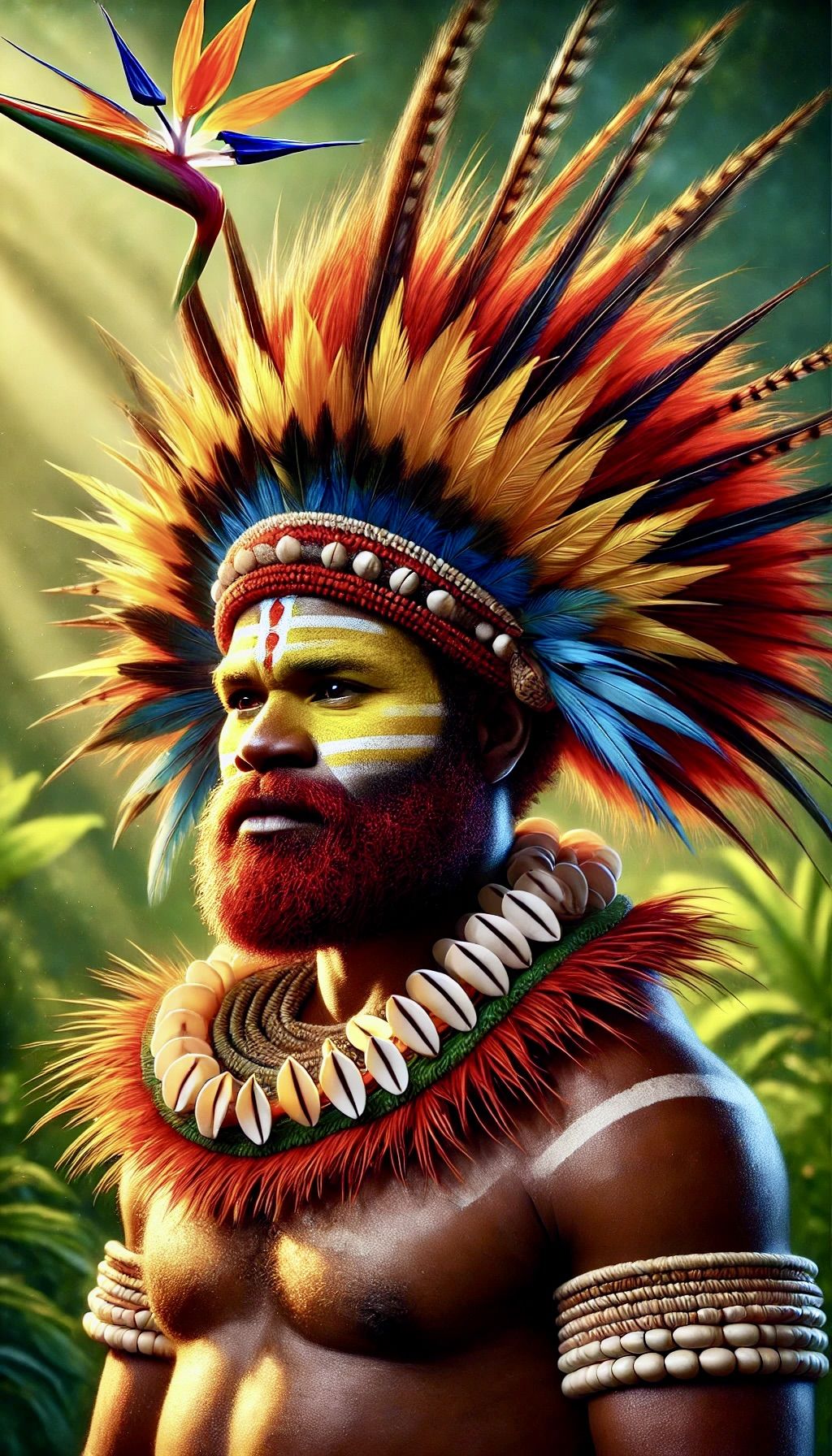 "Dama Obo – He Who Watches the Ridge"
(Inspired by the proud warrior people of the Huli)